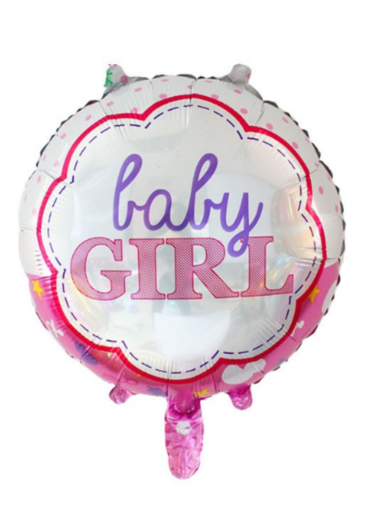 Balon okrągły BABY GIRL różowy